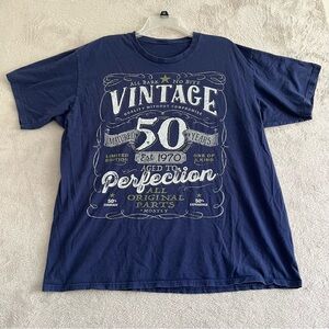 T-Shirt Men’s size XL 50th Birthday Gift T-Shirt Aged to Perfection Retro‎ Funny